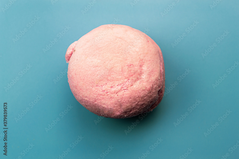 Macaroons on a blue background