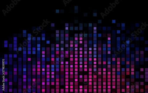Dark Pink, Blue vector cover in polygonal style. Illustration with set of colorful rectangles. The template can be used as a background.