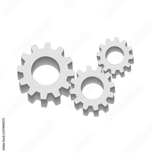 Metal gears. Factory gears vector icon. Mechanical gear. The image of the gear. Machine gear. Cogwheel gear