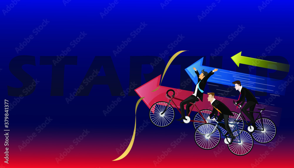 Fototapeta premium Illustration Business Graphic design modern think analyze to success in Pattern various Idea and concept design.