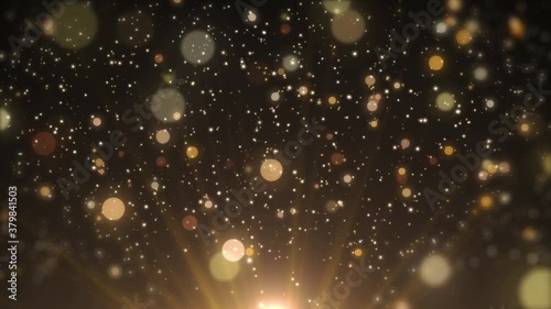 パーティクル キラキラ 背景 ゴールド 黄金色 ループ Stock Video Adobe Stock
