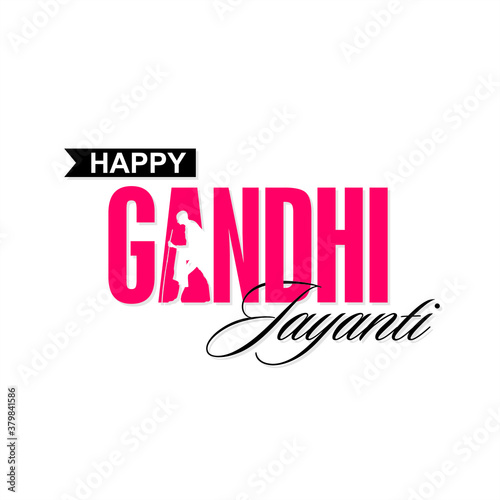 Happy Gandhi Jayanti Banner - 2nd October - Birthday of Mahatma Gandhi