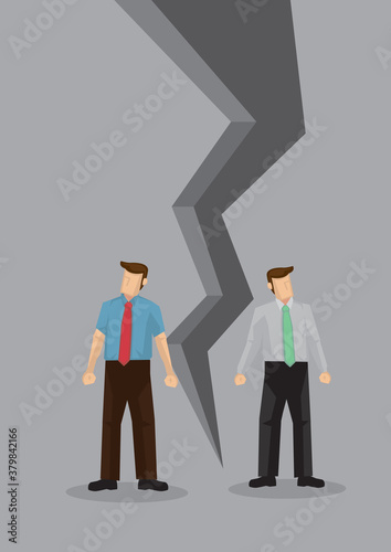 Concept of colleagues argument. Vector illustration.