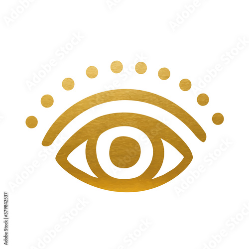 Golden Eye Symbol - Vector Silhouette