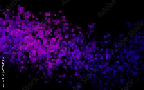 Dark Purple vector cover in polygonal style. Decorative design in abstract style with rectangles. Pattern for commercials.