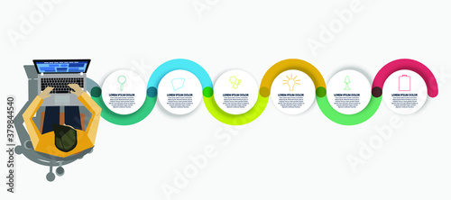  Illustration Business Graphic design  modern think analyze to success in Pattern various  Idea and concept design.