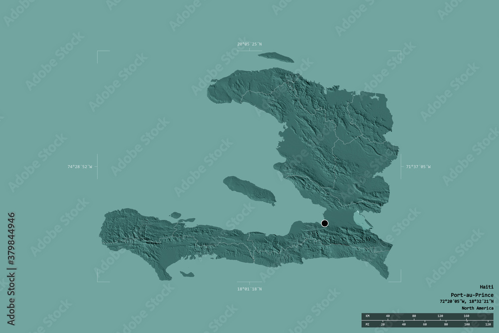 Regional division of Haiti. Administrative