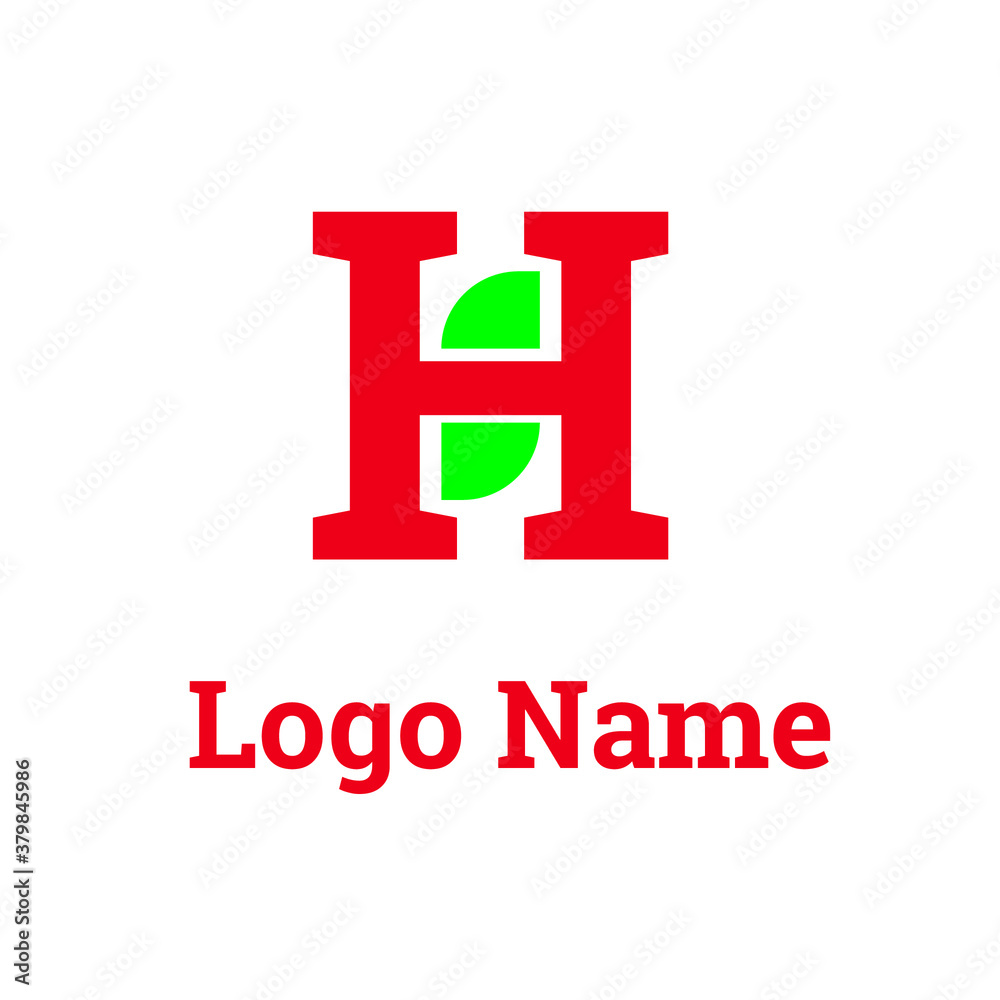 logo letter h green