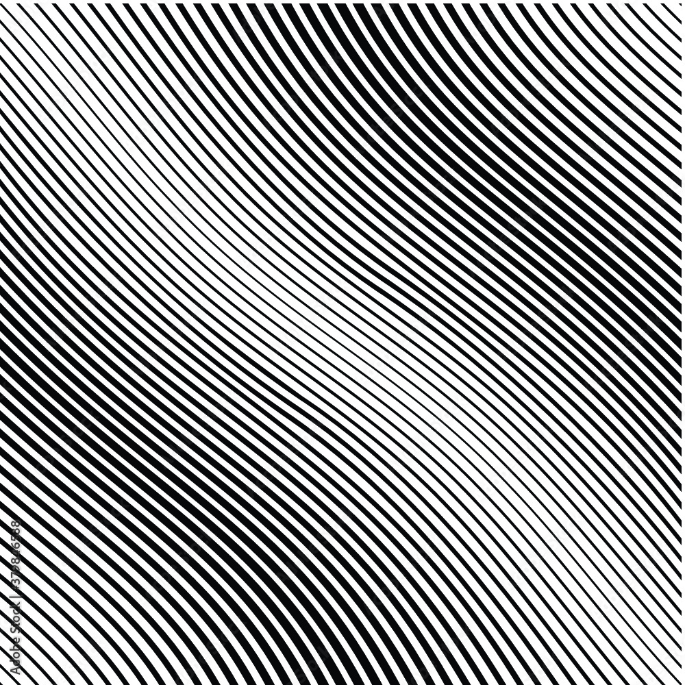Abstract warped Diagonal Striped Background . Vector curved twisted slanting, waved lines texture Abstract warped Diagonal Striped Background . Vector curved twisted slanting, waved lines texture