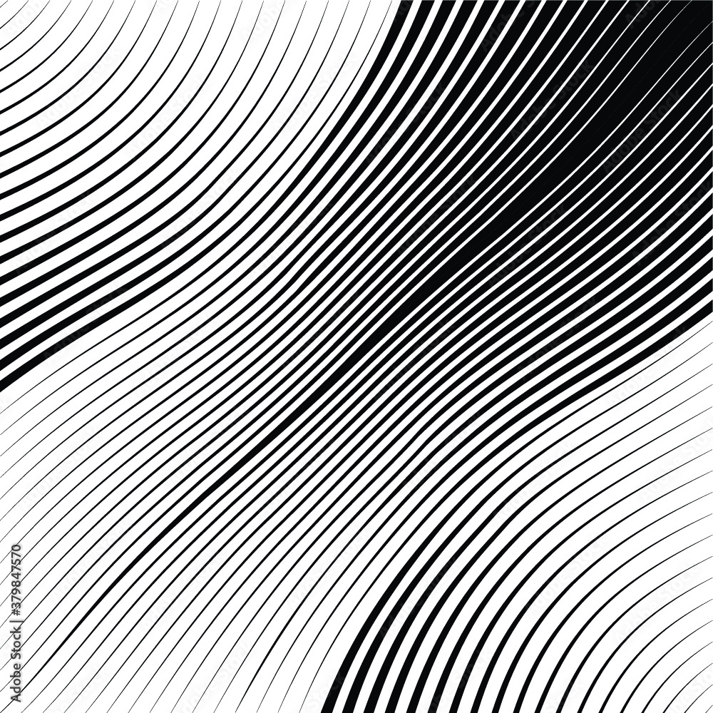 Abstract warped Diagonal Striped Background . Vector curved twisted slanting, waved lines texture Abstract warped Diagonal Striped Background . Vector curved twisted slanting, waved lines texture
