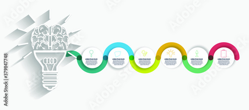  Illustration Business Graphic design  modern think analyze to success in Pattern various  Idea and concept design.