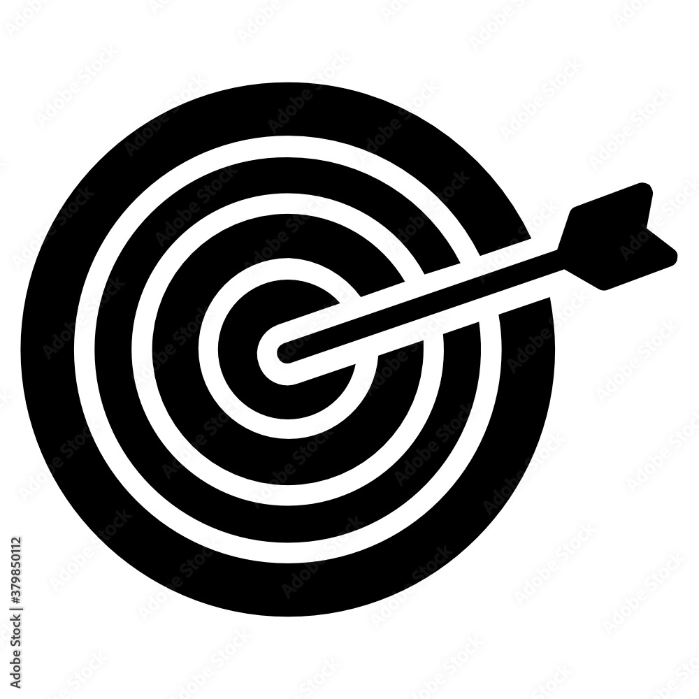 Icon of target in flat design
Icon of target in flat design