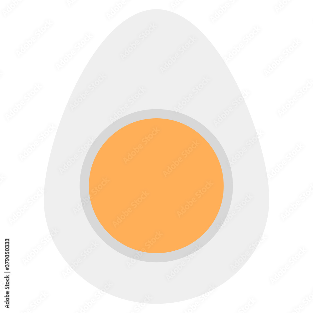 Protein rich boiled egg, editable flat icon
Protein rich boiled egg, editable flat icon