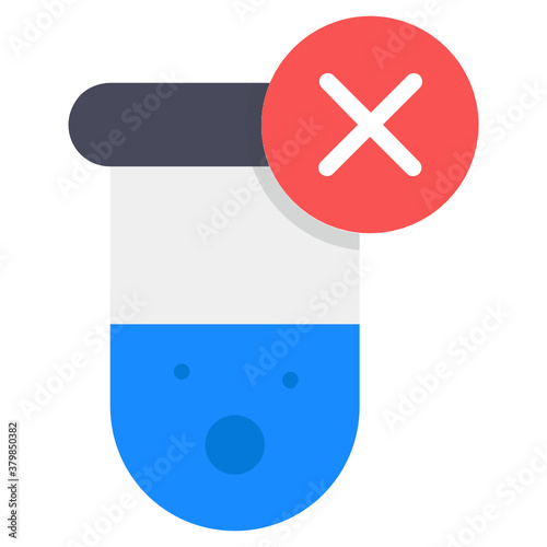 
Cors sign over glass conceptualizing no drink icon in flat vector
