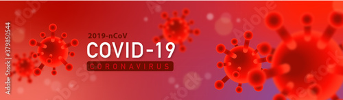 covid 19 coronavirus banner RED