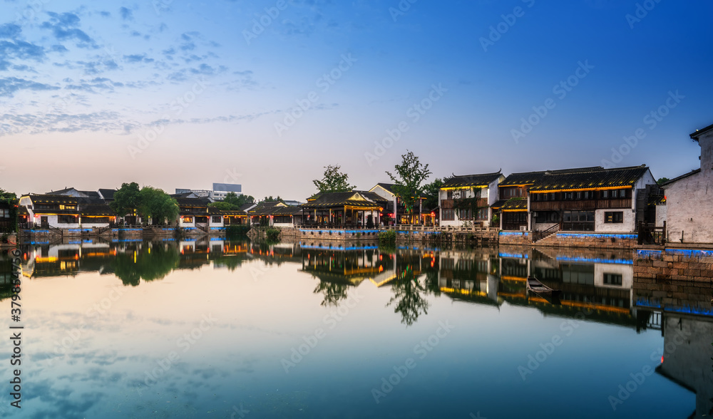 view of dangkou ancient town, wuxi, jiangsu, China