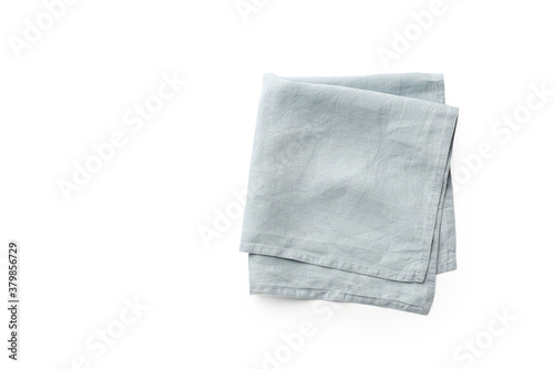 Cotton towel isolated copy space top view