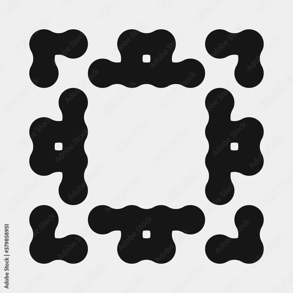 Abstract Cross Pattern Dots Logo generative computational art illustration Abstract Cross Pattern Dots Logo generative computational art illustration