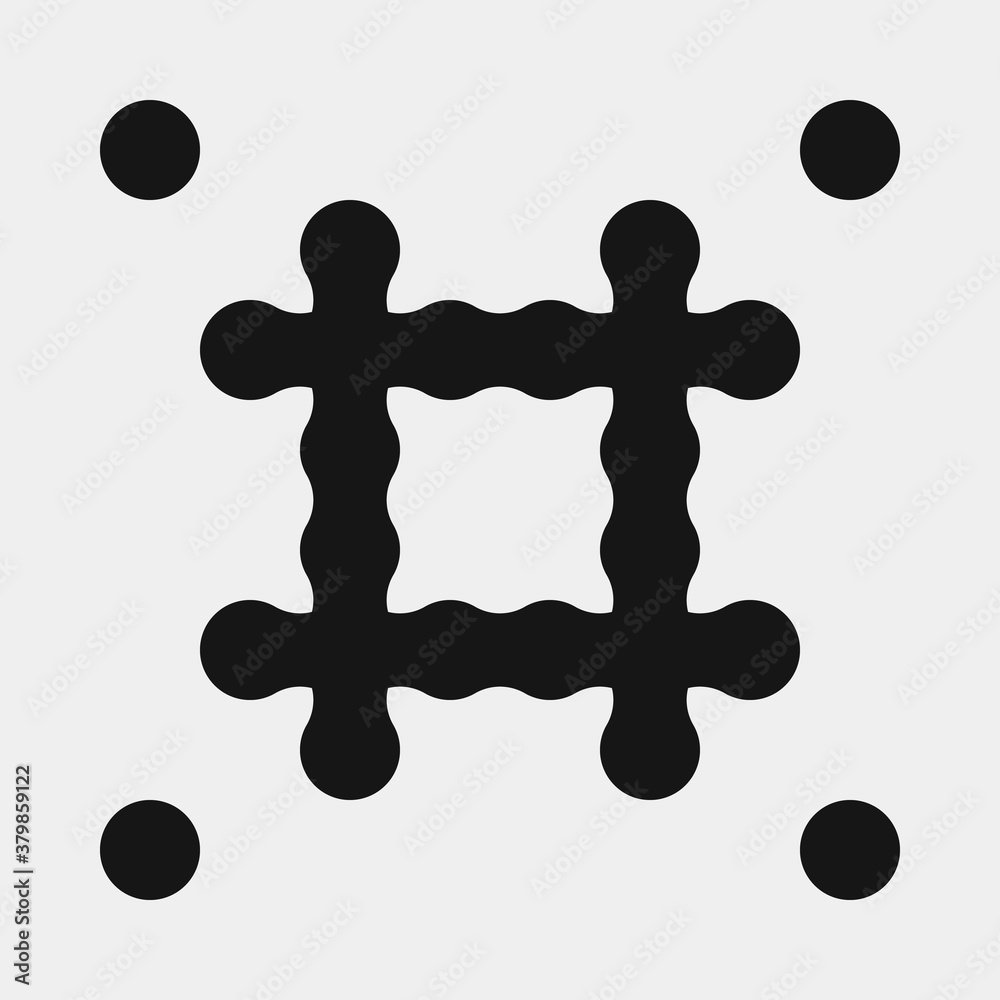 Abstract Cross Pattern Dots Logo generative computational art illustration Abstract Cross Pattern Dots Logo generative computational art illustration