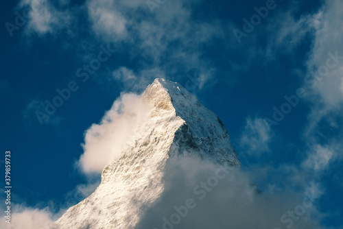 Cervino (Matterhorn) apex at sunrise, Switzerland photo