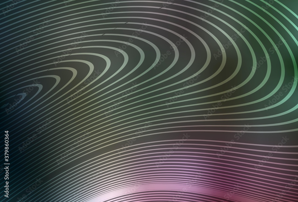 Dark Pink, Green vector template with curved lines. Dark Pink, Green vector template with curved lines.