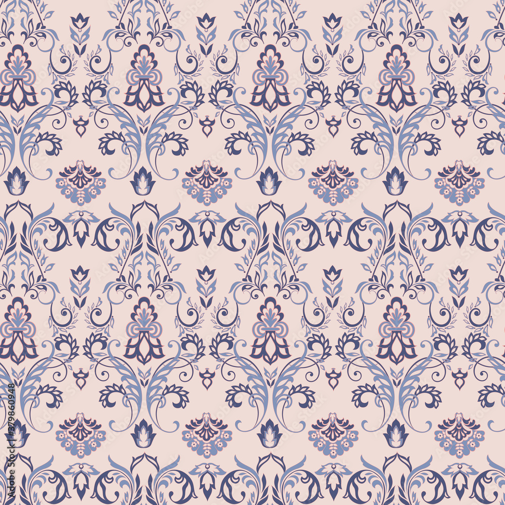 Vintage floral seamless patten. Classic Baroque wallpaper. seamless vector background