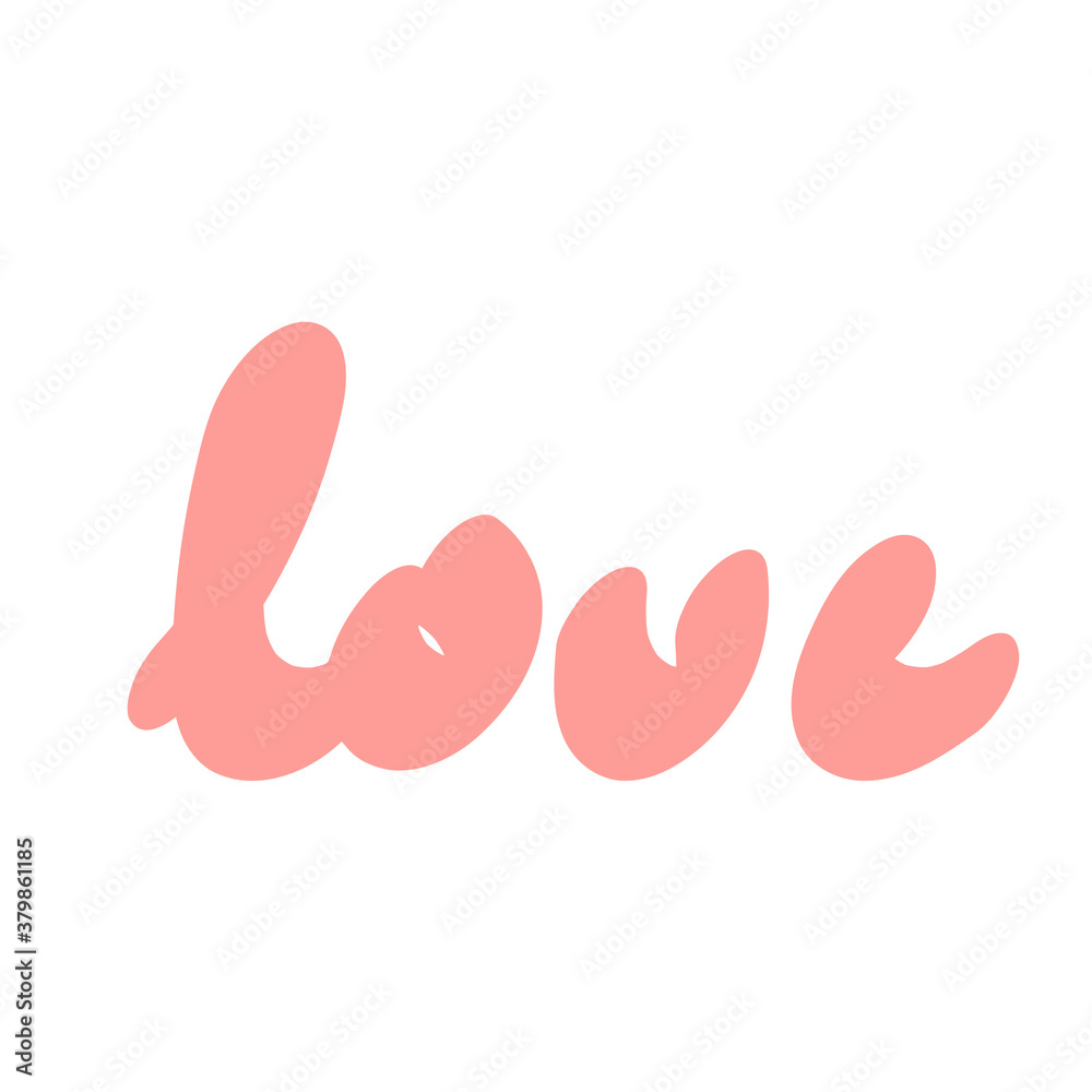 lettering word Love on Valentines Day Hand drawn typography isolated on the white background. Fun brush ink calligraphy inscription for winter greeting invitation card or print design. lettering word Love on Valentines Day Hand drawn typography isolated on the white background. Fun brush ink calligraphy inscription for winter greeting invitation card or print design.