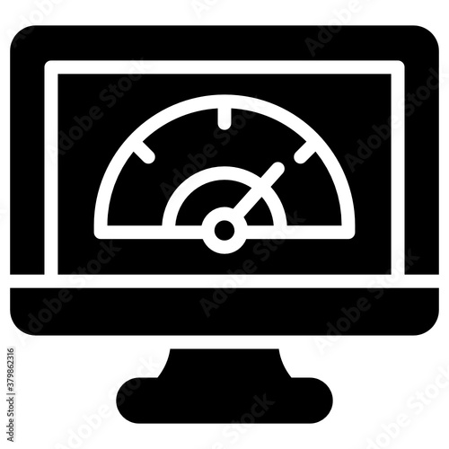 
An icon design of internet speed test in flat style 
