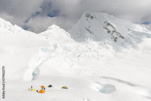 Basecamp on the glacier photo