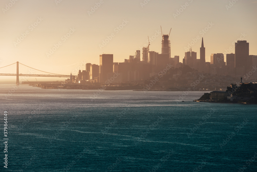 The Bay Bridge and San Francisco at Sunset The Bay Bridge and San Francisco at Sunset