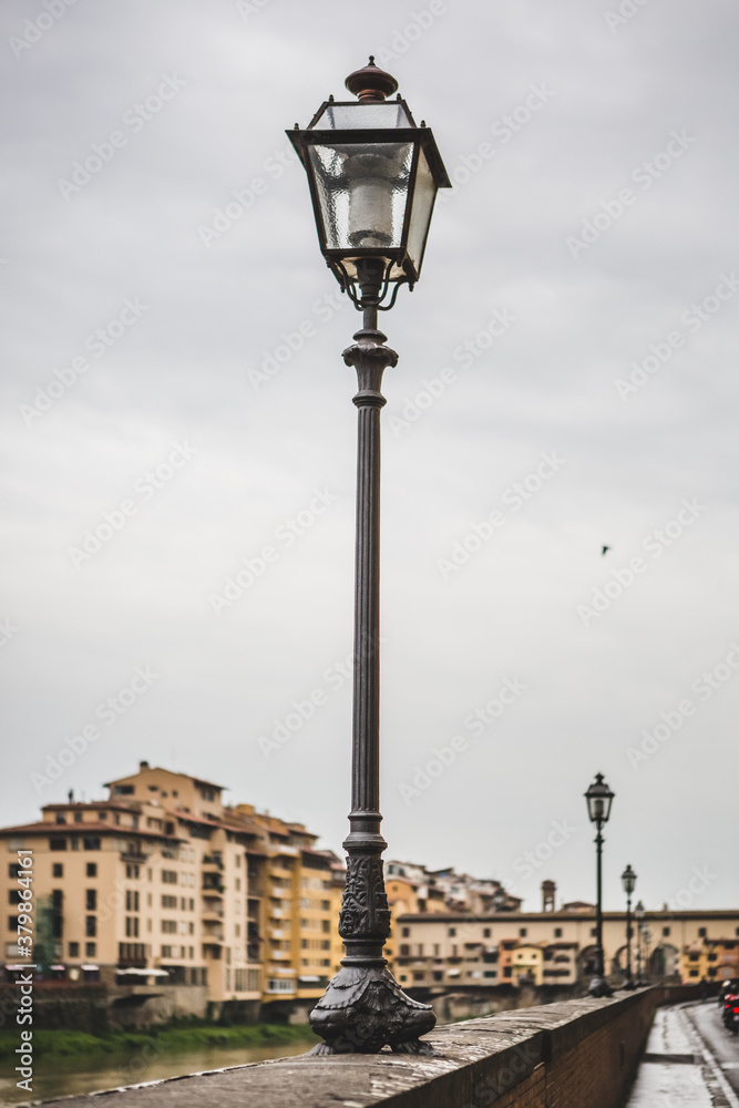 Lamp Post near the Arno River in Florence, Italy Lamp Post near the Arno River in Florence, Italy
