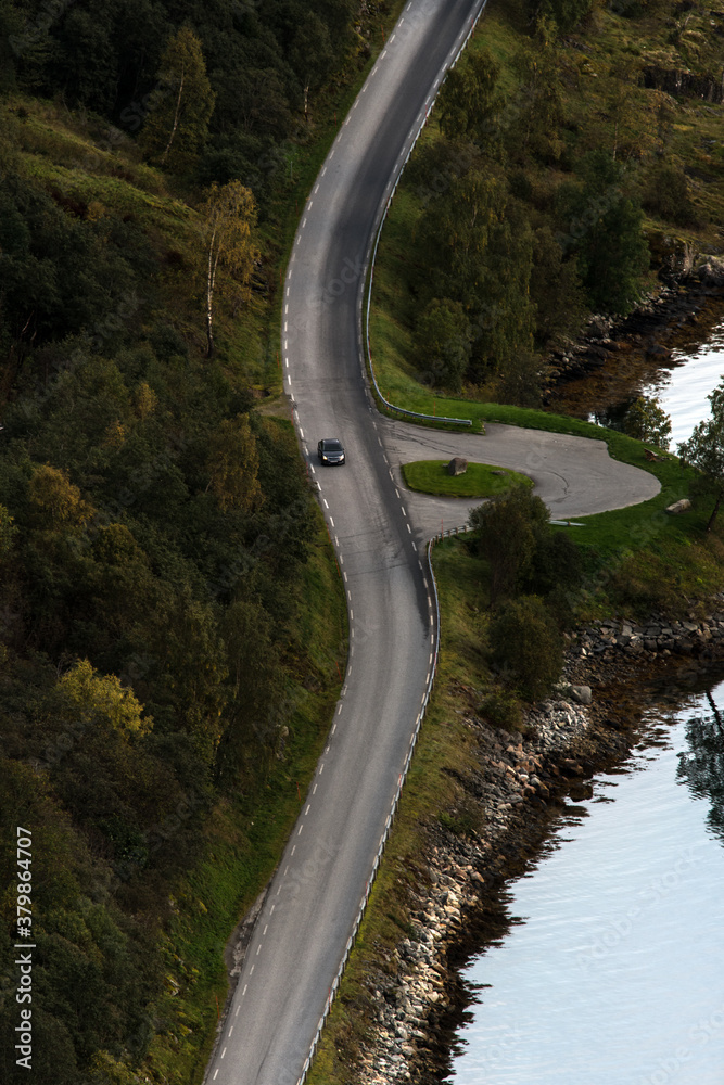 Curves on the road to Geiranger, Norway Curves on the road to Geiranger, Norway