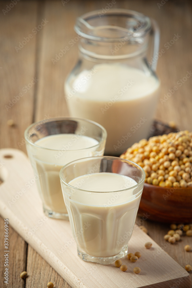 Soy Milk, Soy Food and Beverage ProductsFood nutrition concept. Soy Milk, Soy Food and Beverage ProductsFood nutrition concept.
