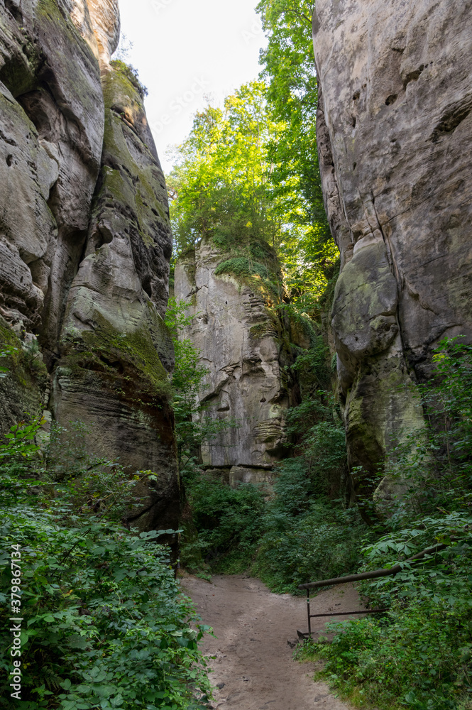 Sandstone rock formations in Cesky Raj (Czech Paradise), Europe