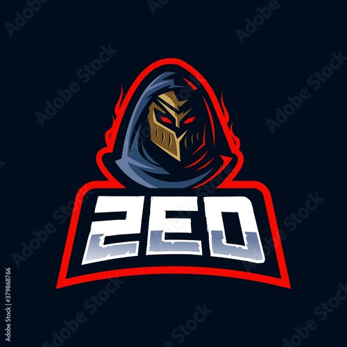 Zed e-Sport Mascot Logo Design Illustration Vector photo