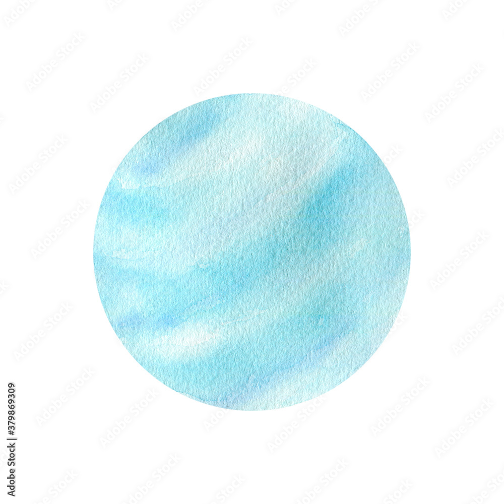Watercolor astronomy science planet Uranus Watercolor astronomy science planet Uranus