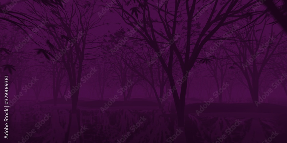 Abstract background.Dark forest background at night. Fog, moonlight. Abstract background.Dark forest background at night. Fog, moonlight.