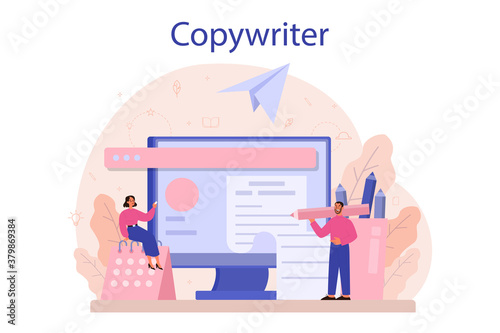 Copywriter concept. Idea of writing texts, creativity and promotion