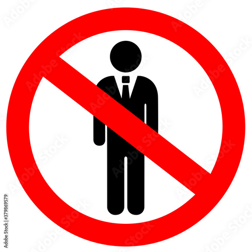 Stop, no entry vector sign