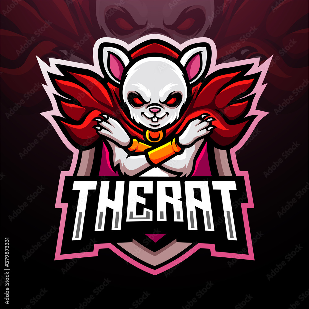 The rat mascot esport logo design