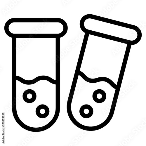  A flat style vector of test tubes icon 