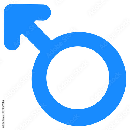  Gender, male symbol icon in flat design 