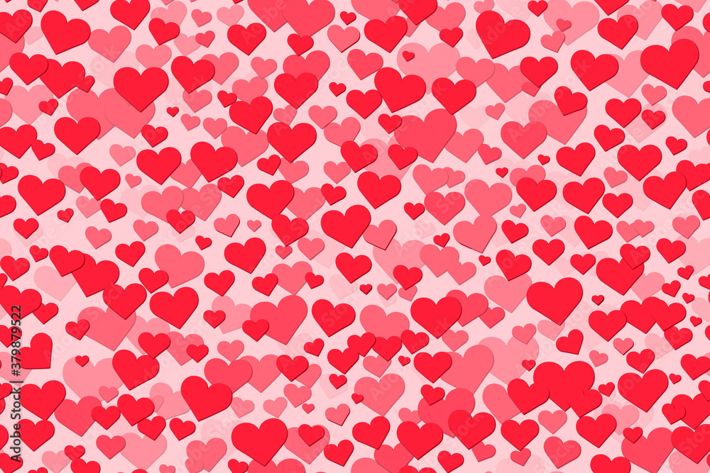 Seamless background with hearts. Design for wrapping paper. Happy Valentine's Day