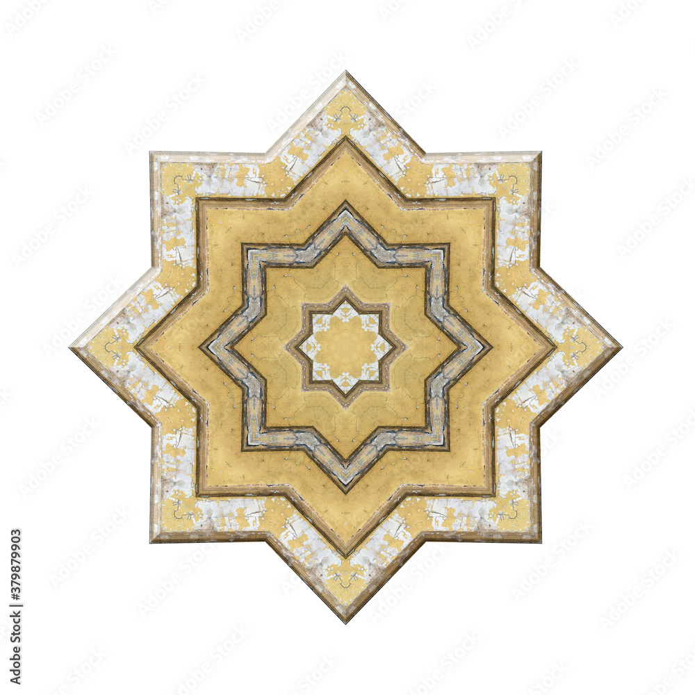 Architectural decorative elements for interior wall decoration isolated on white background. A collection of stucco decorations of various shapes.