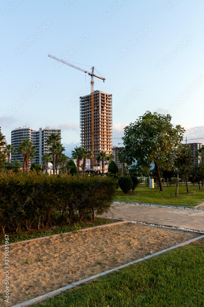 Obraz premium Building construction in Batumi city. Batumi. Georgia