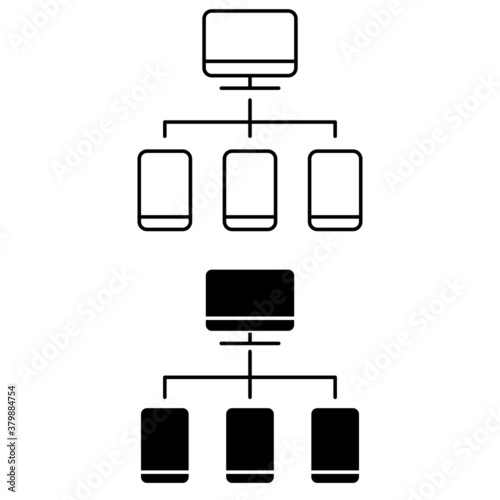 Hierarchy icon vector set. company illustration sign collection. concept symbol.