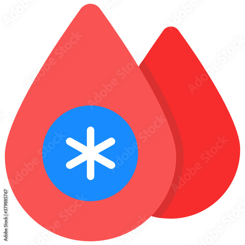 
Flat icon design of blood drops
