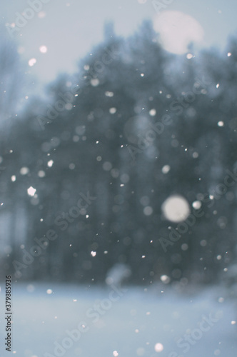 Out of focus snow photo