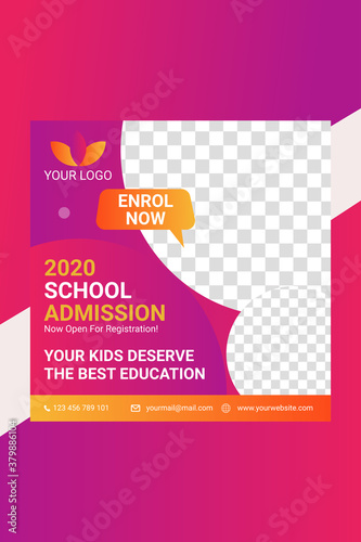 Back to School Social Media Instagram Post Template