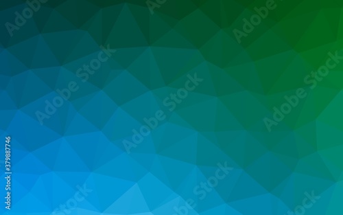 Light Blue, Green vector polygonal background. A vague abstract illustration with gradient. Brand new style for your business design.